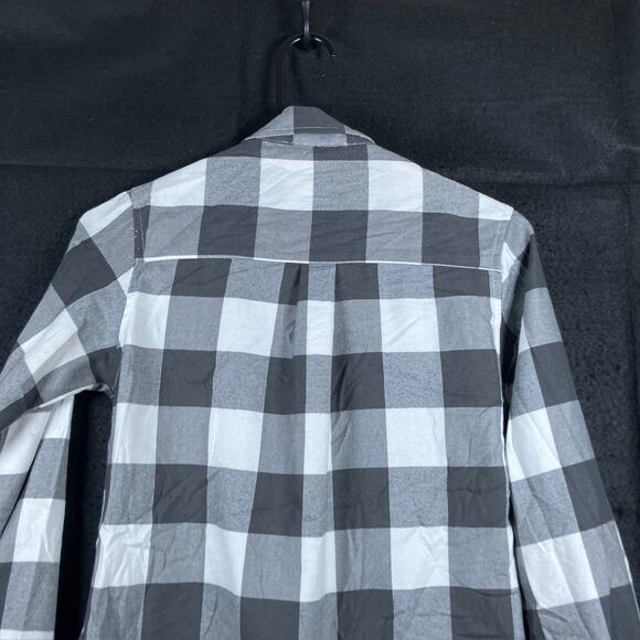 Dixxon Mens Shirt Black White Plaid Flannel The Pinnacle Button Down Small - Picture 11 of 12